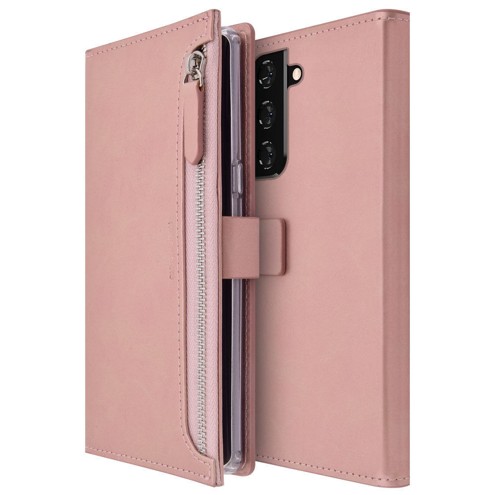 갤럭시 S22 플러스 지갑형 다이어리 휴대폰 케이스 핑크 - 상품 이미지