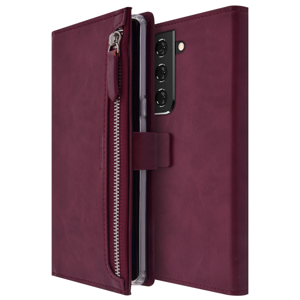 갤럭시 S22 지갑형 다이어리 휴대폰 케이스 브라운 - 상세 이미지 2