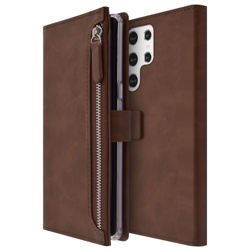 갤럭시 S22 울트라 지갑형 다이어리 휴대폰 케이스 블랙 - 상세 이미지 4