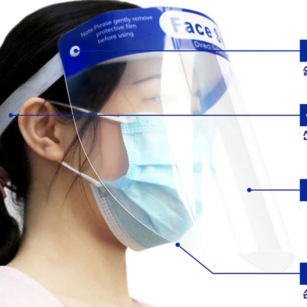 페이스쉴드 방역 안면 마스크 밴드형 병원 진료 얼굴 가리개 비말 차단 코로나 검사 가드 - 상세 이미지 2