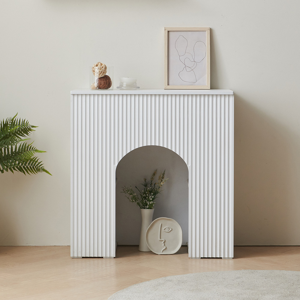 윈썸 클로버 800 아치형 콘솔 장식 선반장 벽난로 장식장 진열장 수납장