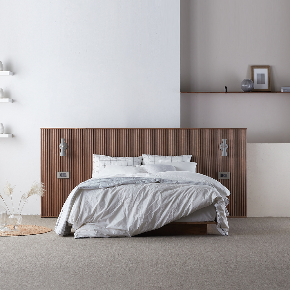 슬립퍼 아라 신혼 부부 트윈 템바보드 원목 호텔 호텔형 호텔식 침대 프레임 LK 라지킹 A타입 H150