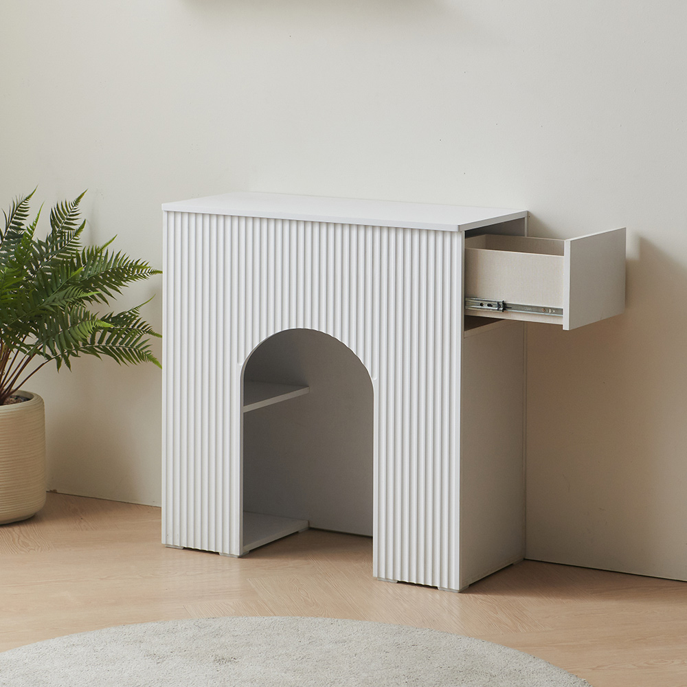 윈썸 클로버 800 아치형 콘솔 장식 선반장 벽난로 장식장 진열장 수납장