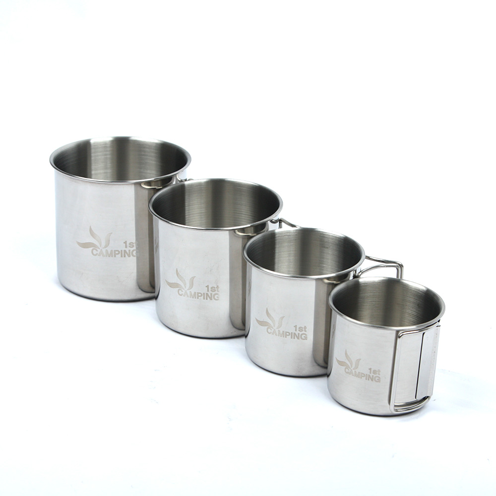 스텐 4종 컵세트 등산 미니멀 304스테인레스 220ml 300ml 500ml 600ml - 상세 이미지 2