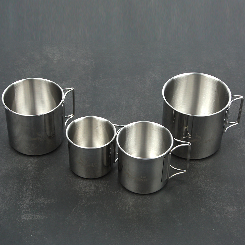 스텐 4종 컵세트 등산 미니멀 304스테인레스 220ml 300ml 500ml 600ml - 상세 이미지 5