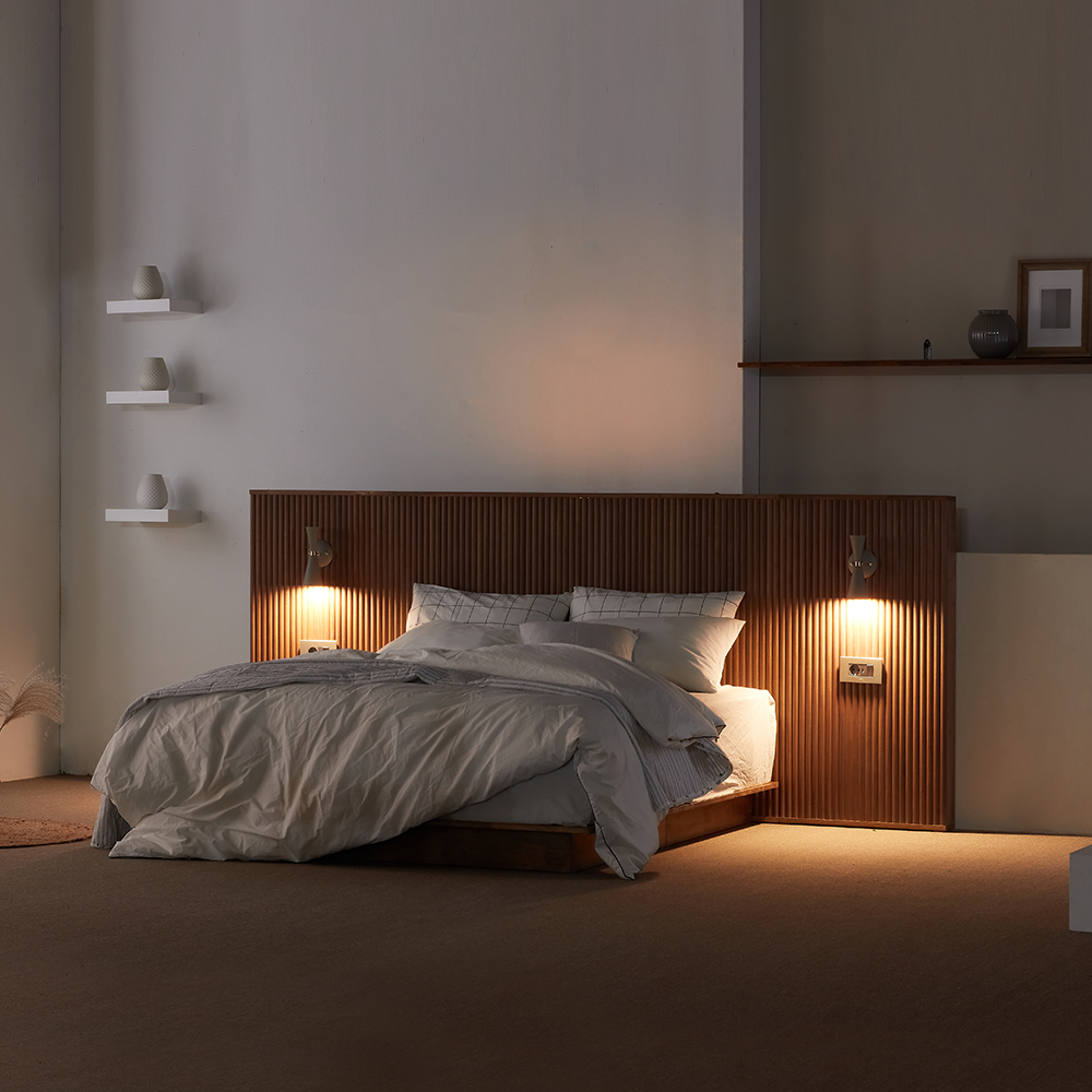 슬립퍼 아라 신혼 부부 트윈 템바보드 원목 호텔 호텔형 호텔식 침대 프레임 LK 라지킹 A타입 H150