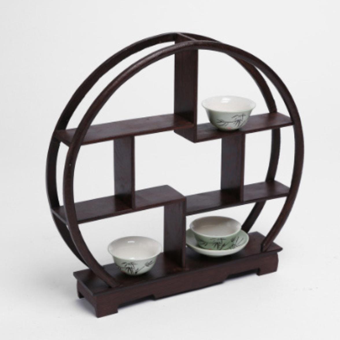 엔틱 작은 소품 미니 나무 커피잔 빈티지 인테리어 장식장