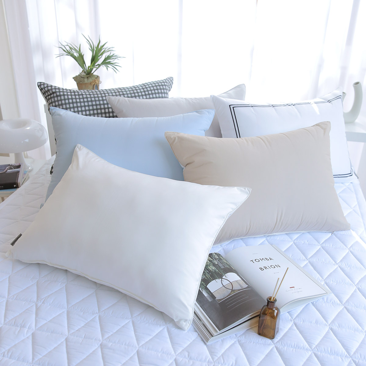 모달 알러지케어 호텔베개 누빔 베개커버 5070