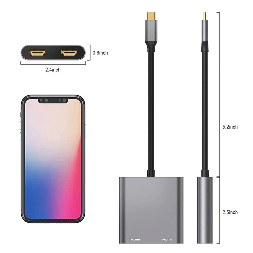 C타입 to HDMI 4k 노트북 맥북 듀얼모니터 확장 복제 어댑터 B4 - 상세 이미지 4