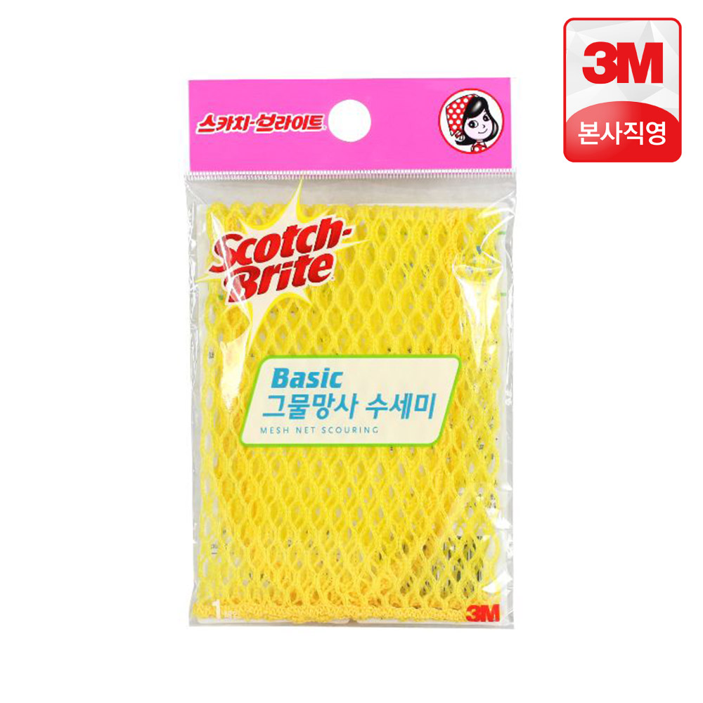 3M 스카치브라이트 베이직 그물망사 수세미 1개입, 1개 - 상세 이미지 2