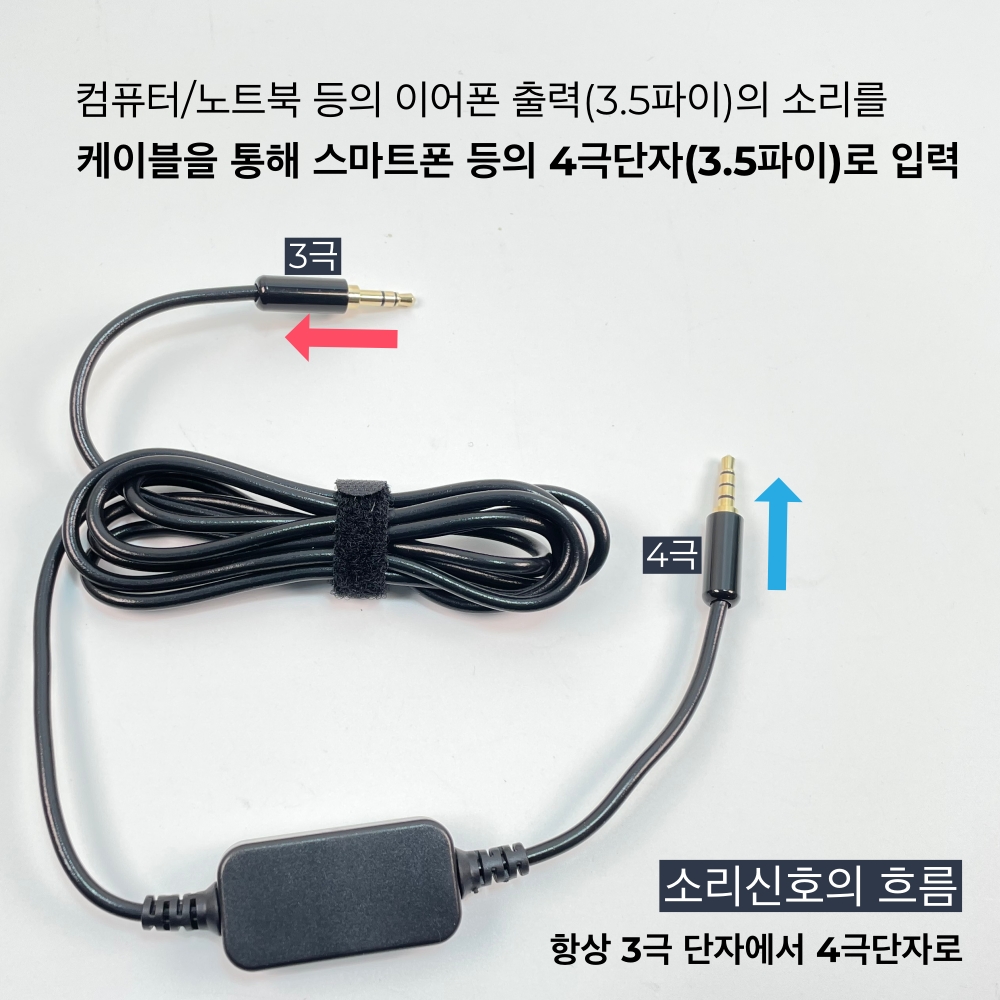프리미엄 인강녹음 케이블 / 다이렉트 4극 레코딩 케이블 - 상세 이미지 3