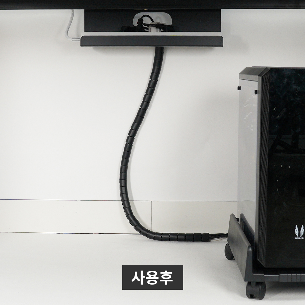 억스 멀티탭 거치대 무타공 정리함 보관함 선반 중형 이미지 4