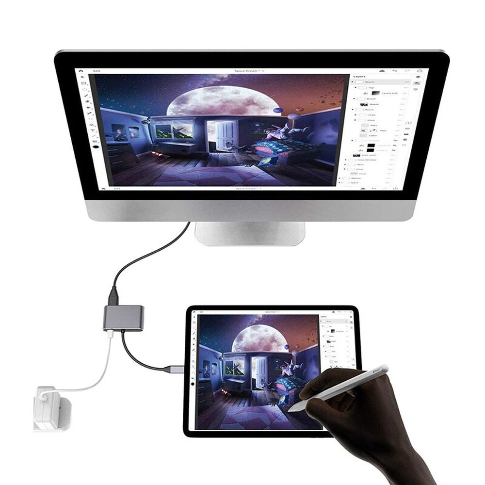C타입 to HDMI 4k 노트북 맥북 듀얼모니터 확장 복제 어댑터 B4 - 상세 이미지 5