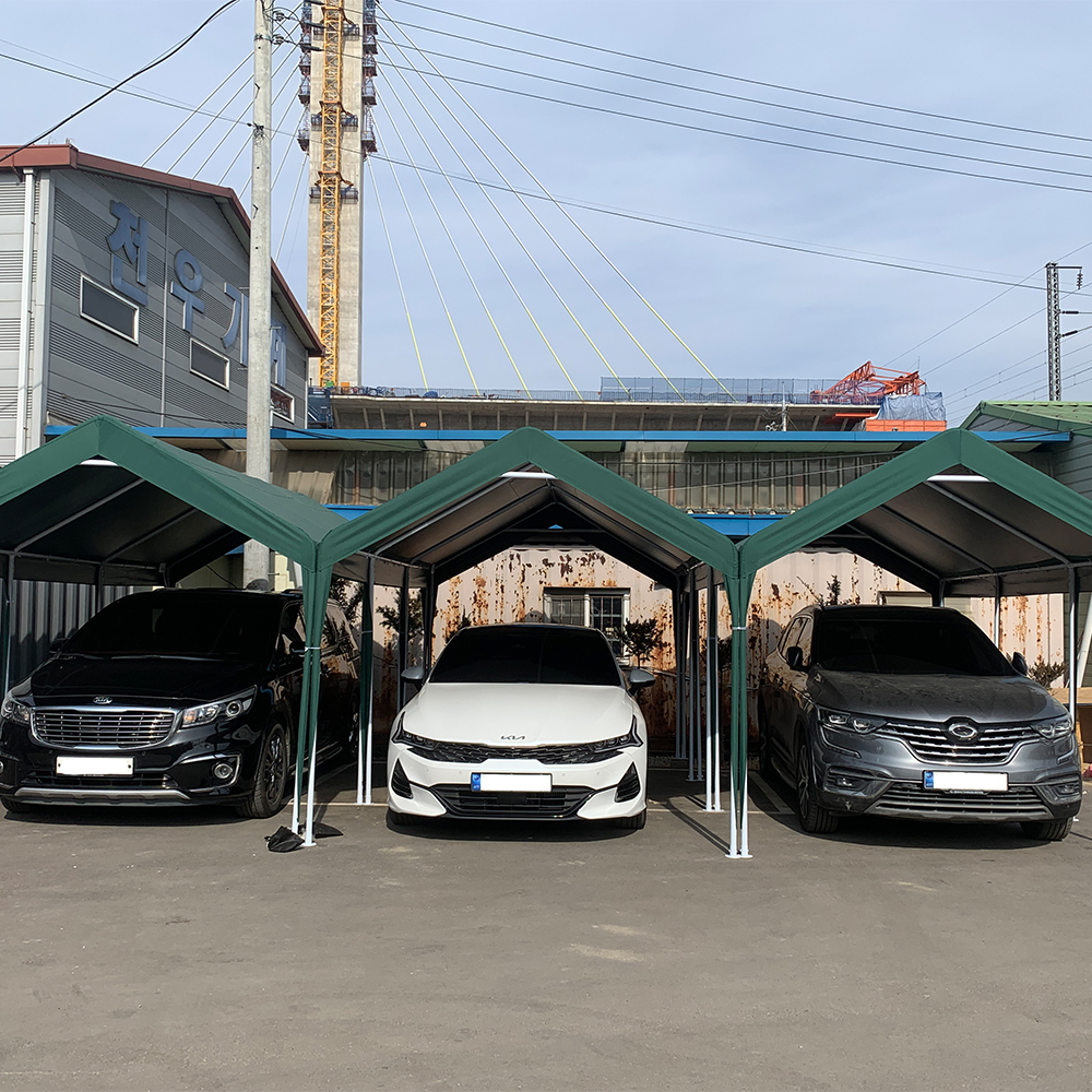 주차천막 차량용 천막 그린 5.3mx3m 자동차 조립식 주차장