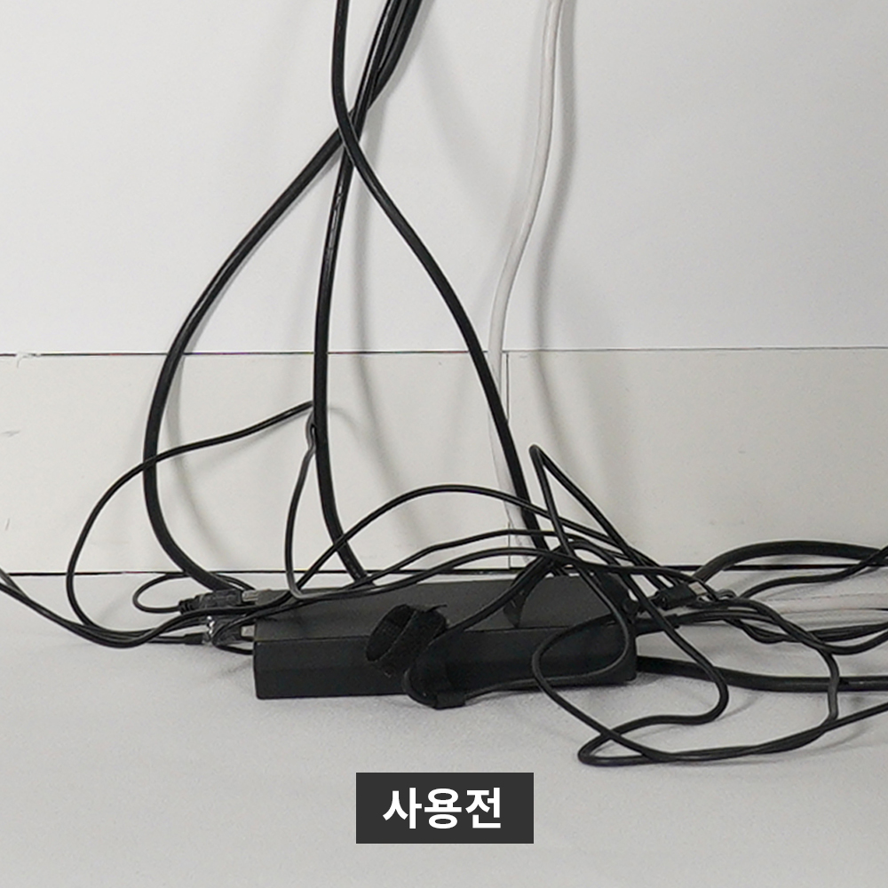 억스 멀티탭 거치대 무타공 정리함 보관함 선반 중형 이미지 3