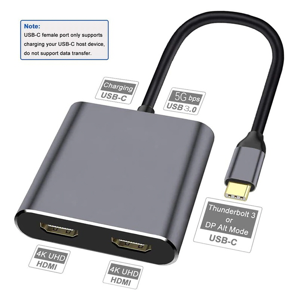 C타입 to HDMI 4k 노트북 맥북 듀얼모니터 확장 복제 어댑터 B4 - 상세 이미지 2