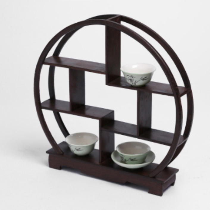 엔틱 작은 소품 미니 나무 커피잔 빈티지 인테리어 장식장