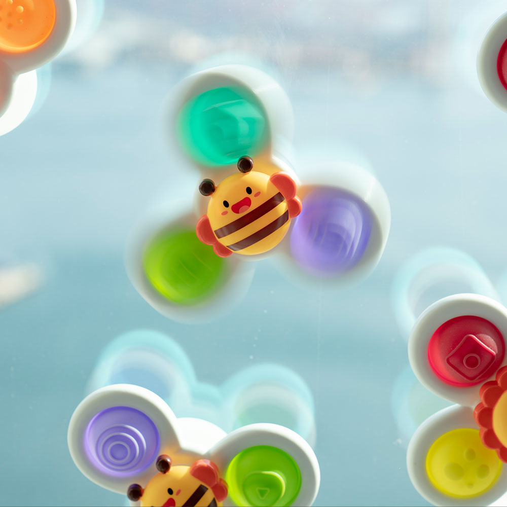 리틀클라우드 돌아기장난감 딸랑이 국민 신생아 목욕 스피너 회전 흡착딸랑이 3종 1세트