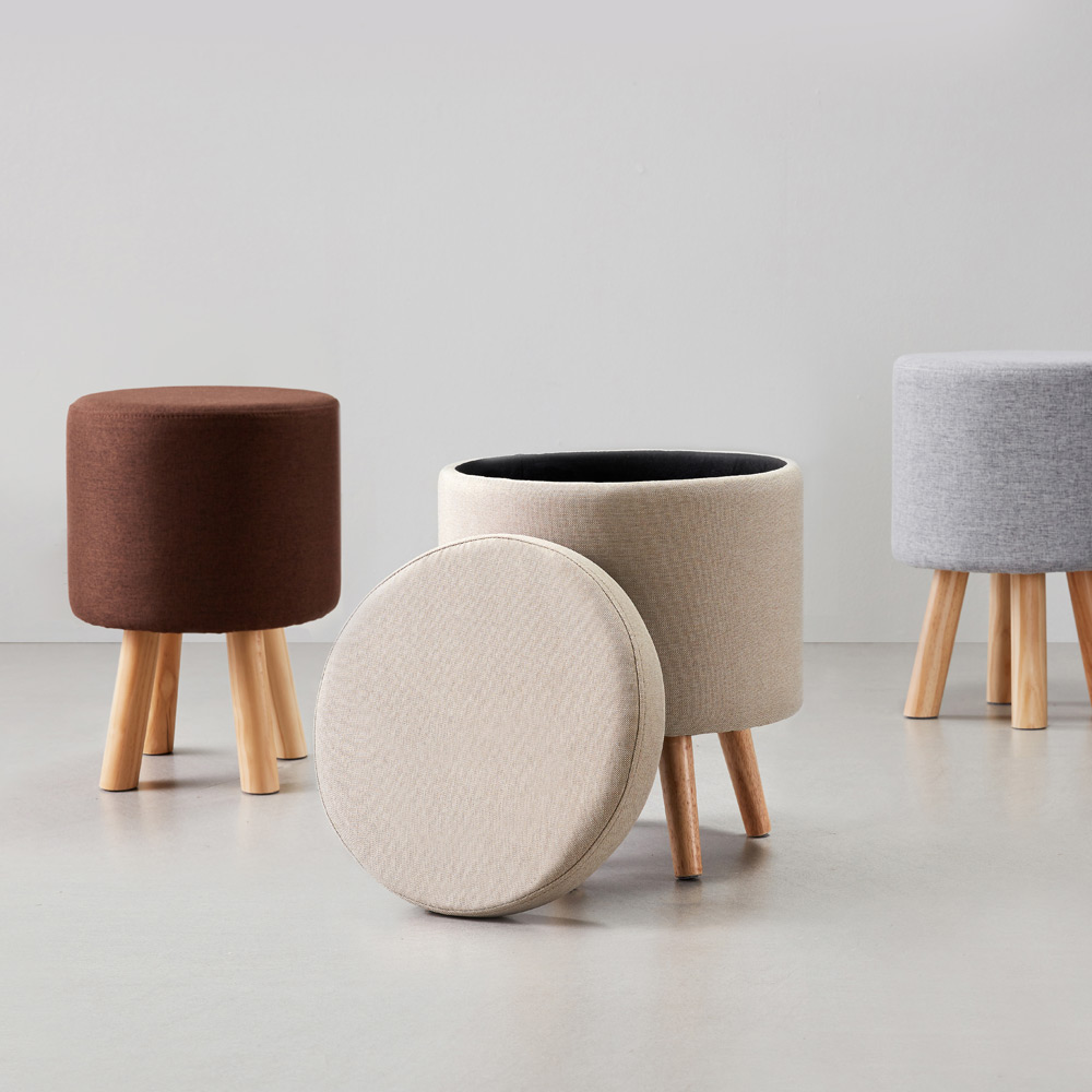 스케치 패브릭 스툴