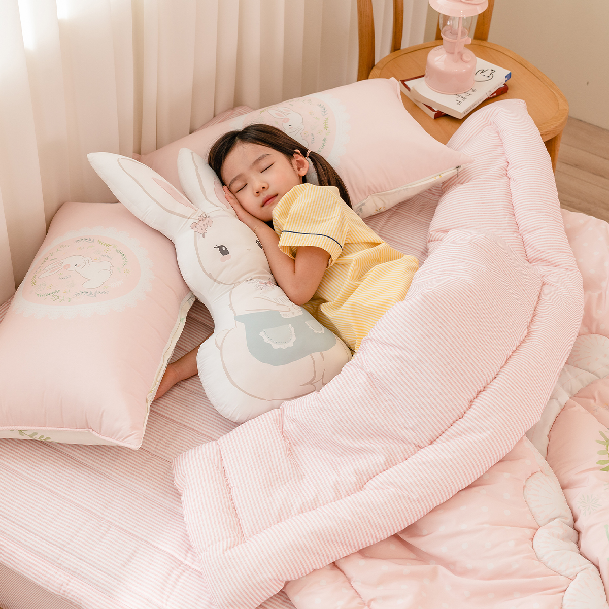키덜트 취향저격 먼지없는 간절기 알러지케어 차렵이불 베개세트 앤래빗 (토끼), S.SS(싱글.슈퍼싱글겸용)