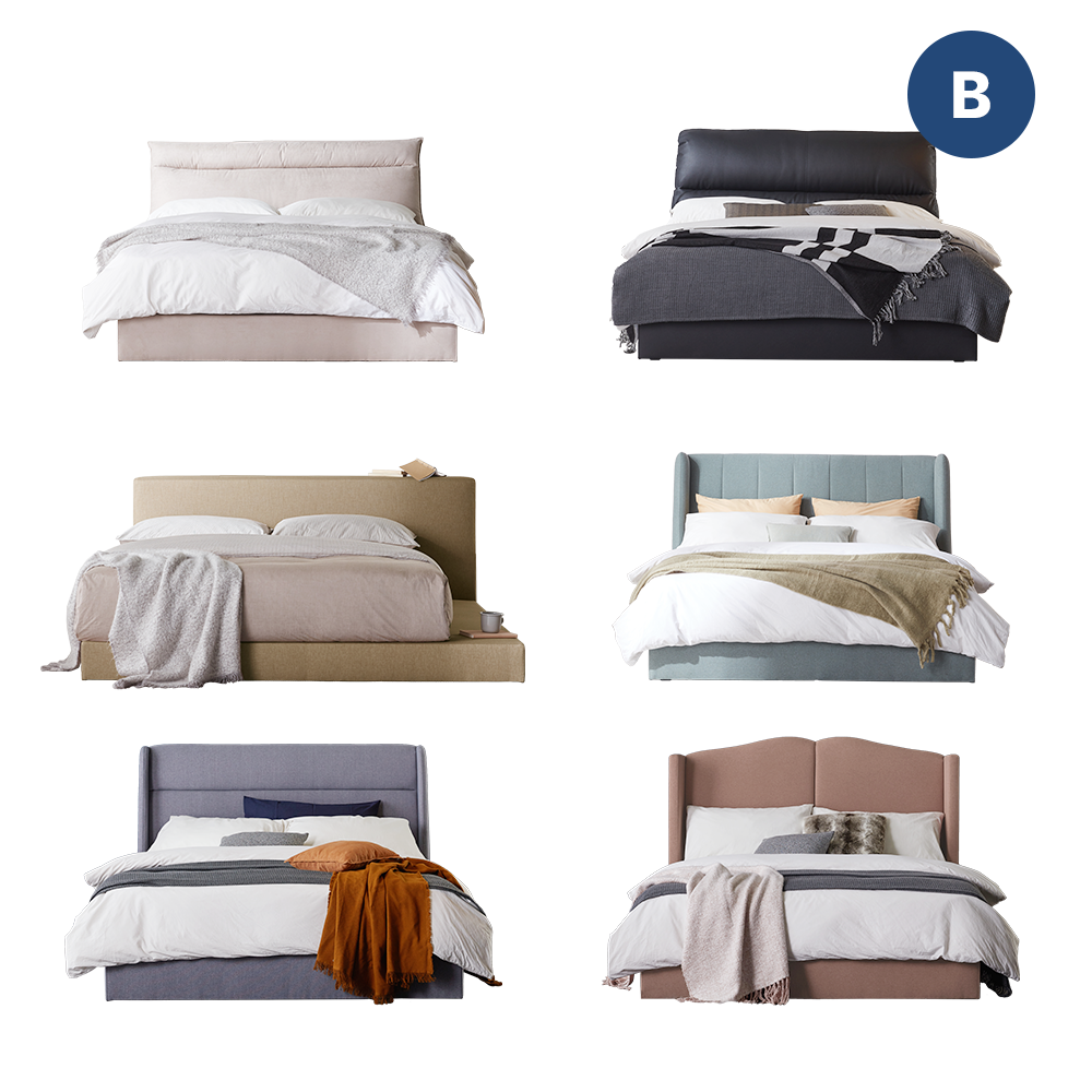 슬립퍼 패브릭 침대 헤드보드 프레임 저상형 평상형 풀리 S/SS 침대프레임