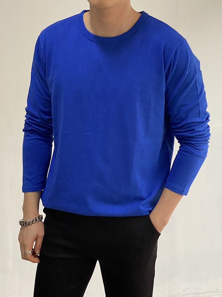 남자라운드티 슬라브 루즈핏 긴팔 티셔츠 이미지 2