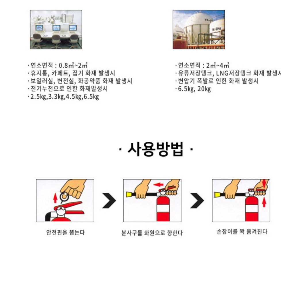 업소용 소화기 카페 식당 소화기 음식점 상가 소화기 식당용 3.3kg - 상세 이미지 2