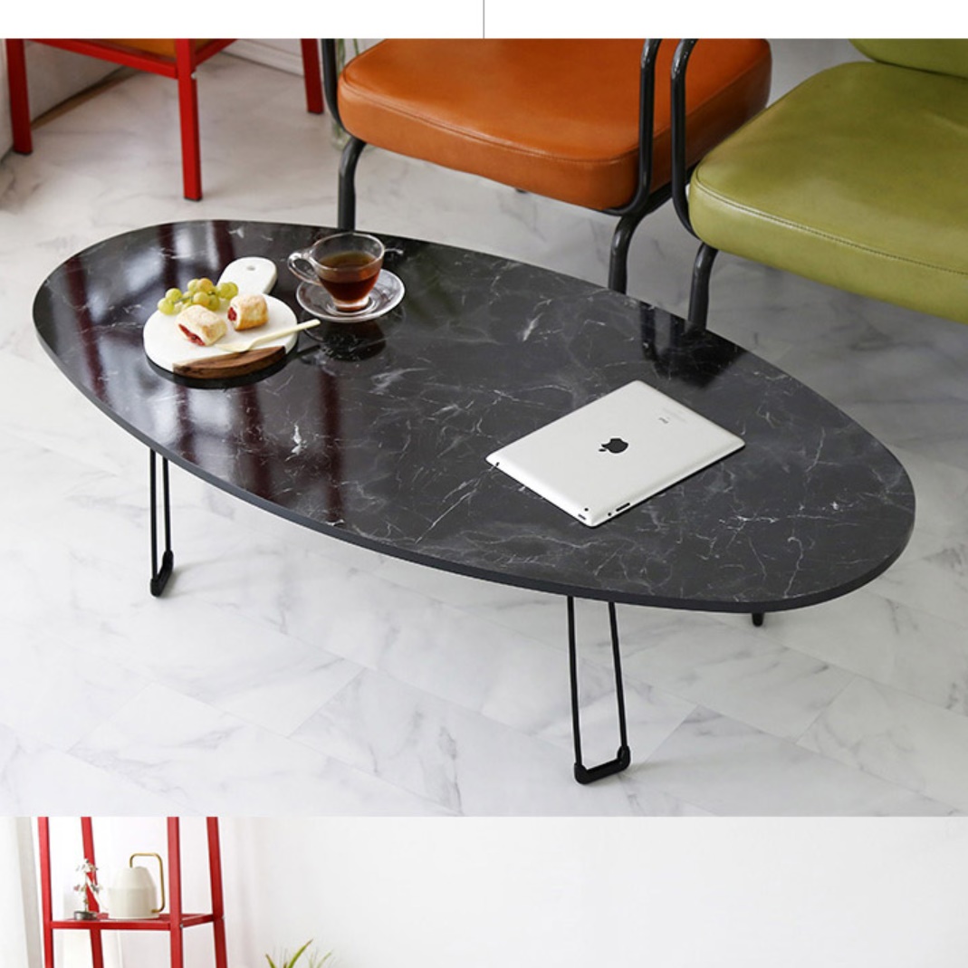 원형대리석테이블 거실용 탁자 높은 소파 테이블 접이식좌식식탁