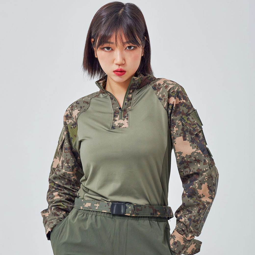 컴뱃셔츠 육군 군인 군대 밀리터리 서바이벌 등산 캠핑 티셔츠 셔츠 - 상품 이미지