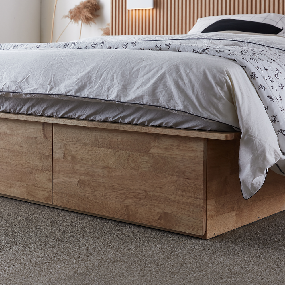 슬립퍼 실비 신혼 부부 트윈 템바보드 원목 호텔 호텔형 침대 프레임 LK 라지킹 A타입 150