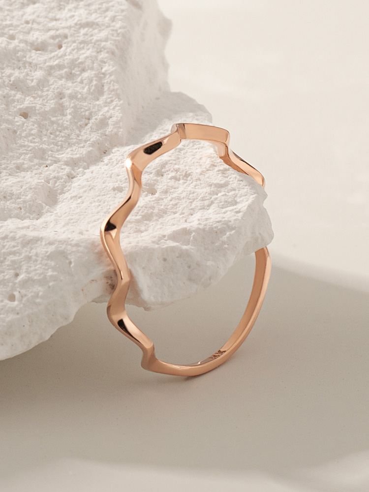 14K18K 델로리듬 물결 반지