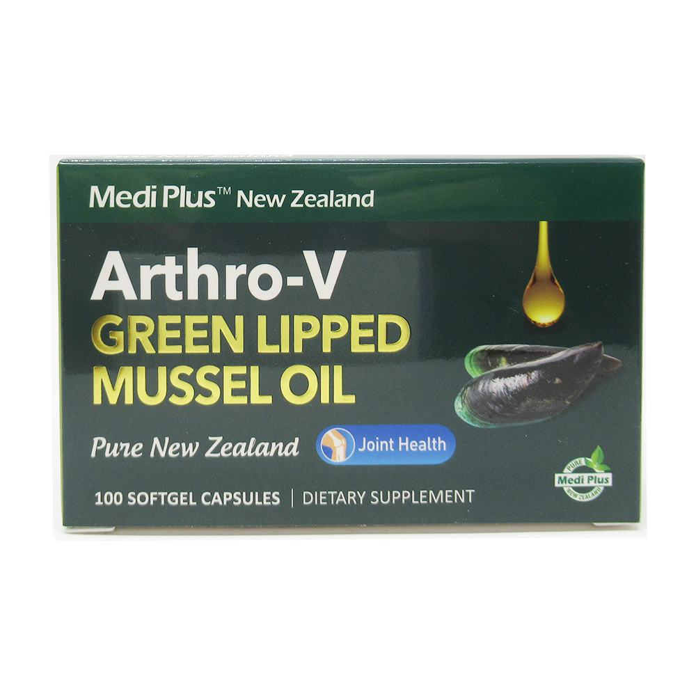 Kl 메디플러스 뉴질랜드 초록입홍합오일 Arthro-V 아스로-브이 100캡슐