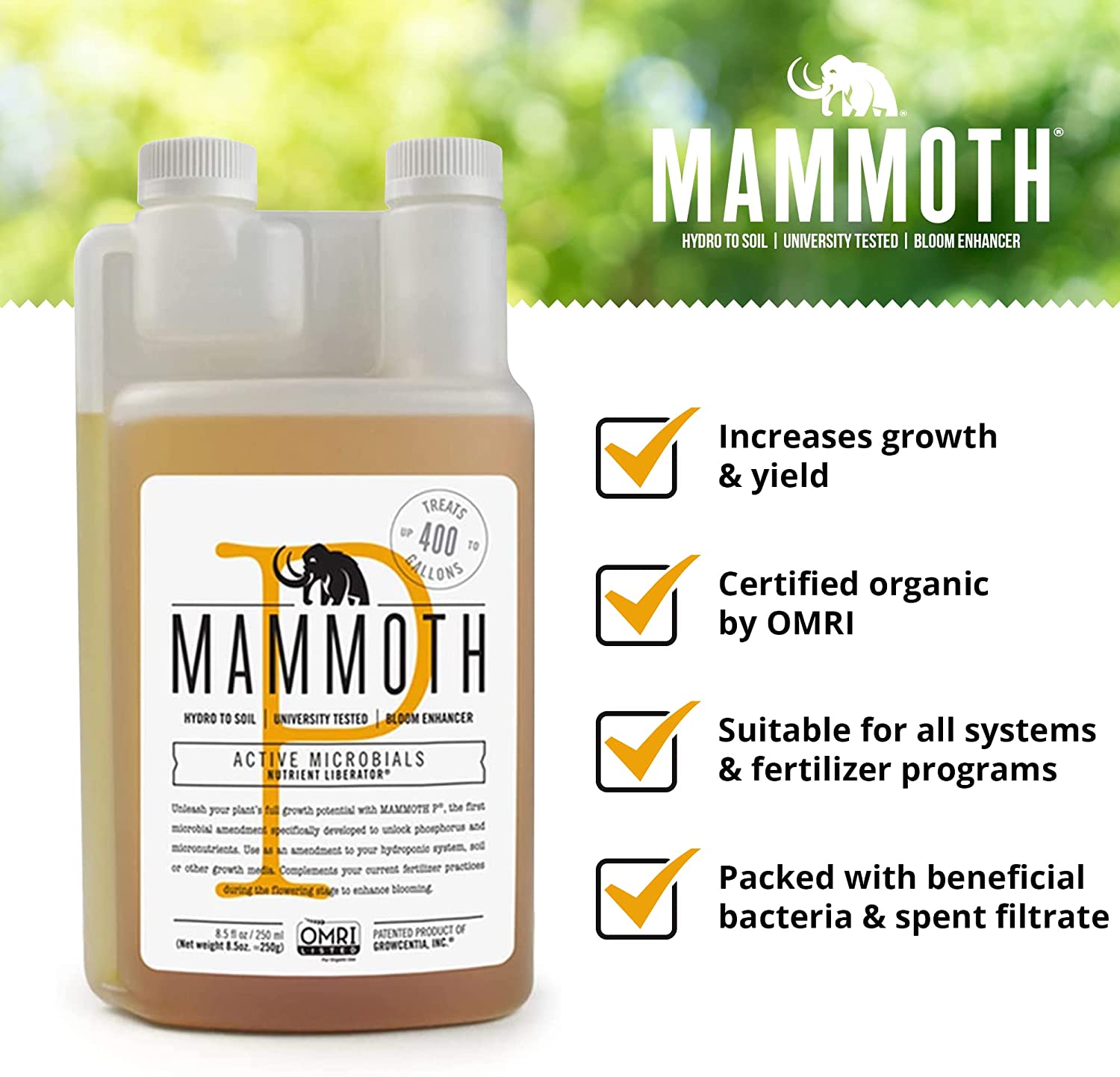 Mammoth P Organic Bloom Booster 인 방출