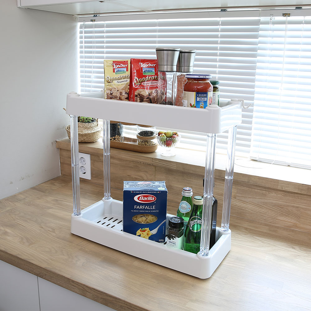 크리스탈 틈새선반 20cm 이동식 슬림 다용도실 선반 세탁실 트롤리