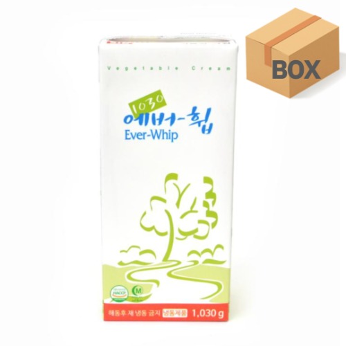 H 선인 에버휩 식물성 휘핑크림 1030g x 12개 : 한나푸드