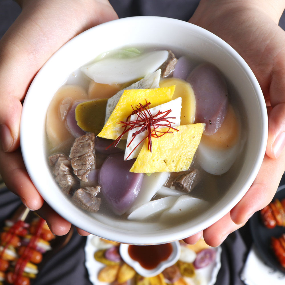 싸리재 유기농 오색 떡국떡 500g 백미 천연재료 단호박 당근 자색고구마 떡국 떡 구이 - 상세 이미지 4
