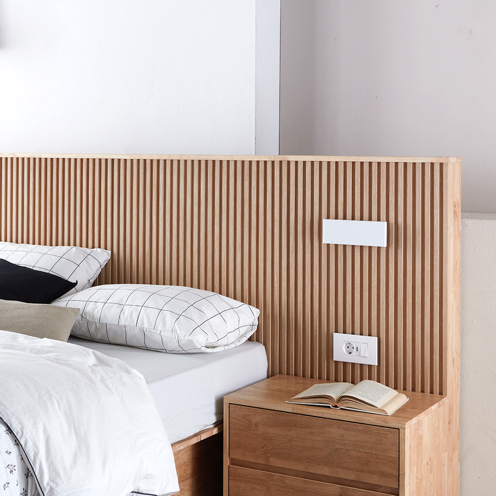 슬립퍼 실비 원목 침대 프레임 헤드 헤드보드 LK 라지킹