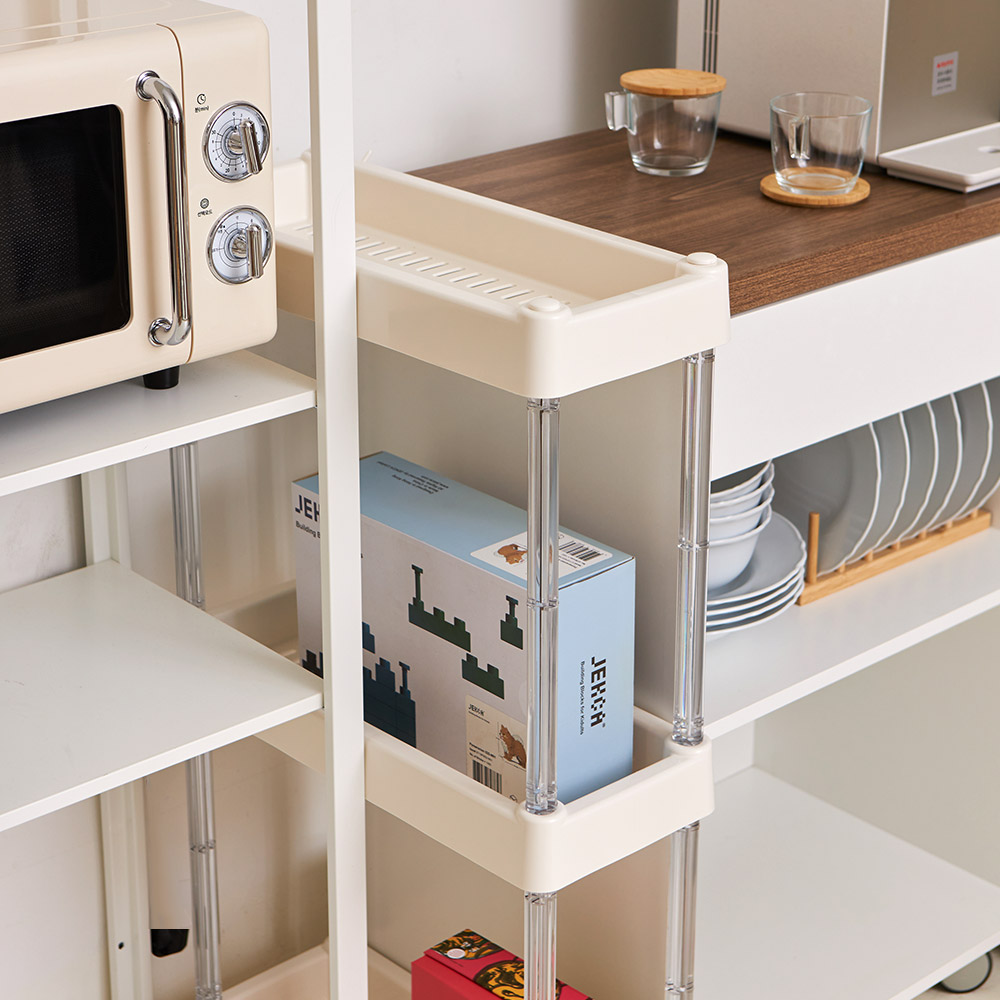 크리스탈 틈새선반 20cm 이동식 슬림 다용도실 선반 세탁실 트롤리