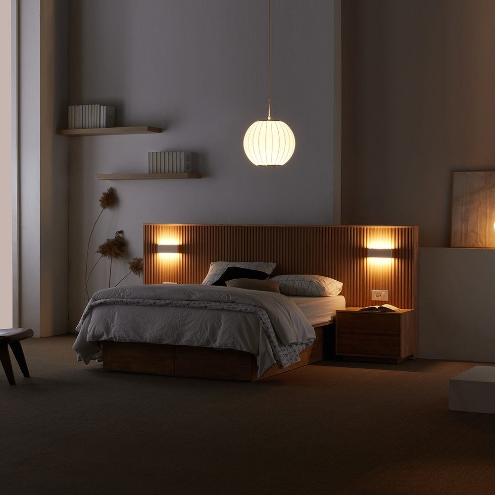 슬립퍼 실비 원목 침대 프레임 헤드 헤드보드 LK 라지킹