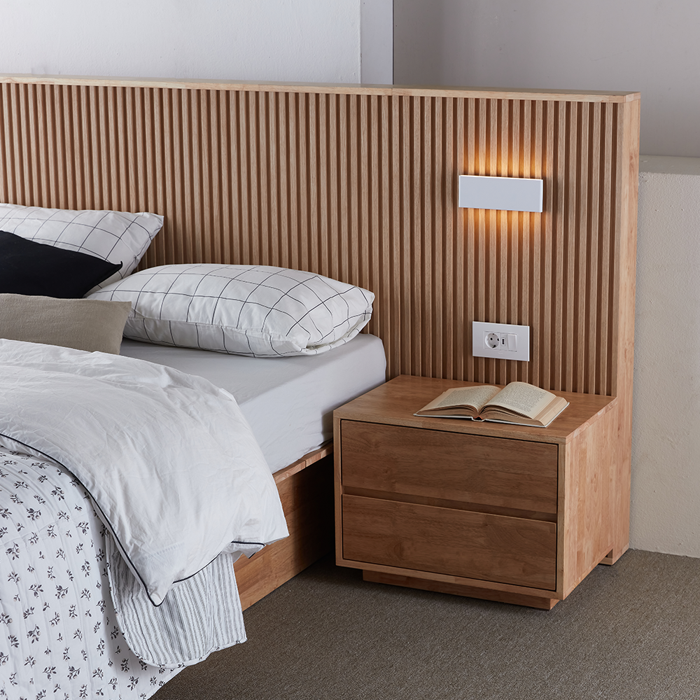 슬립퍼 실비 원목 침대 프레임 헤드 헤드보드 LK 라지킹