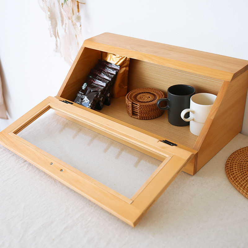 코지니아 원목 다용도함 수납함 브레드박스 장식장 주방정리 야채보관함