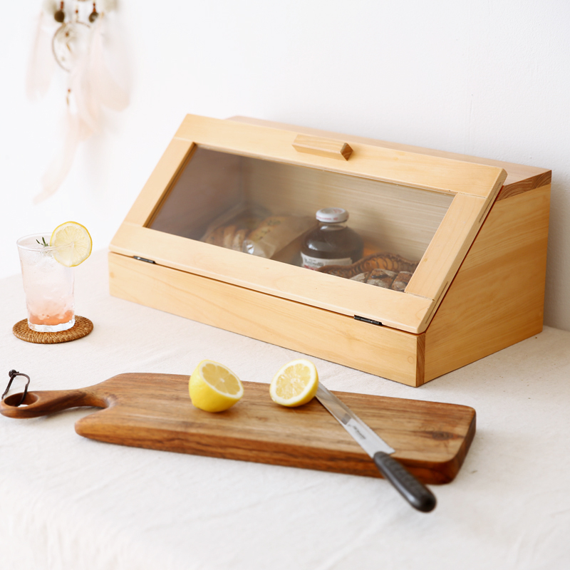 코지니아 원목 다용도함 수납함 브레드박스 장식장 주방정리 야채보관함