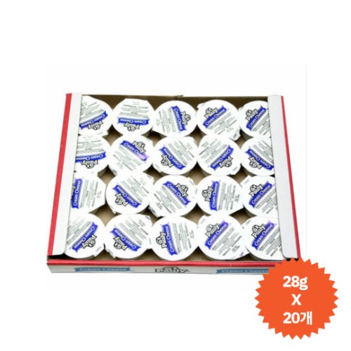 폴리 컵포션 크림치즈 28g 20개 베이글 포션치즈 1회용 (아이스박스무료) : SJ FOOD