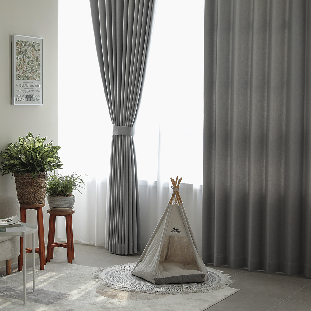 소르르 형상기억 나비주름 암막커튼 거실 안방 방풍 방한 핀형 햇빛차단 난방유지