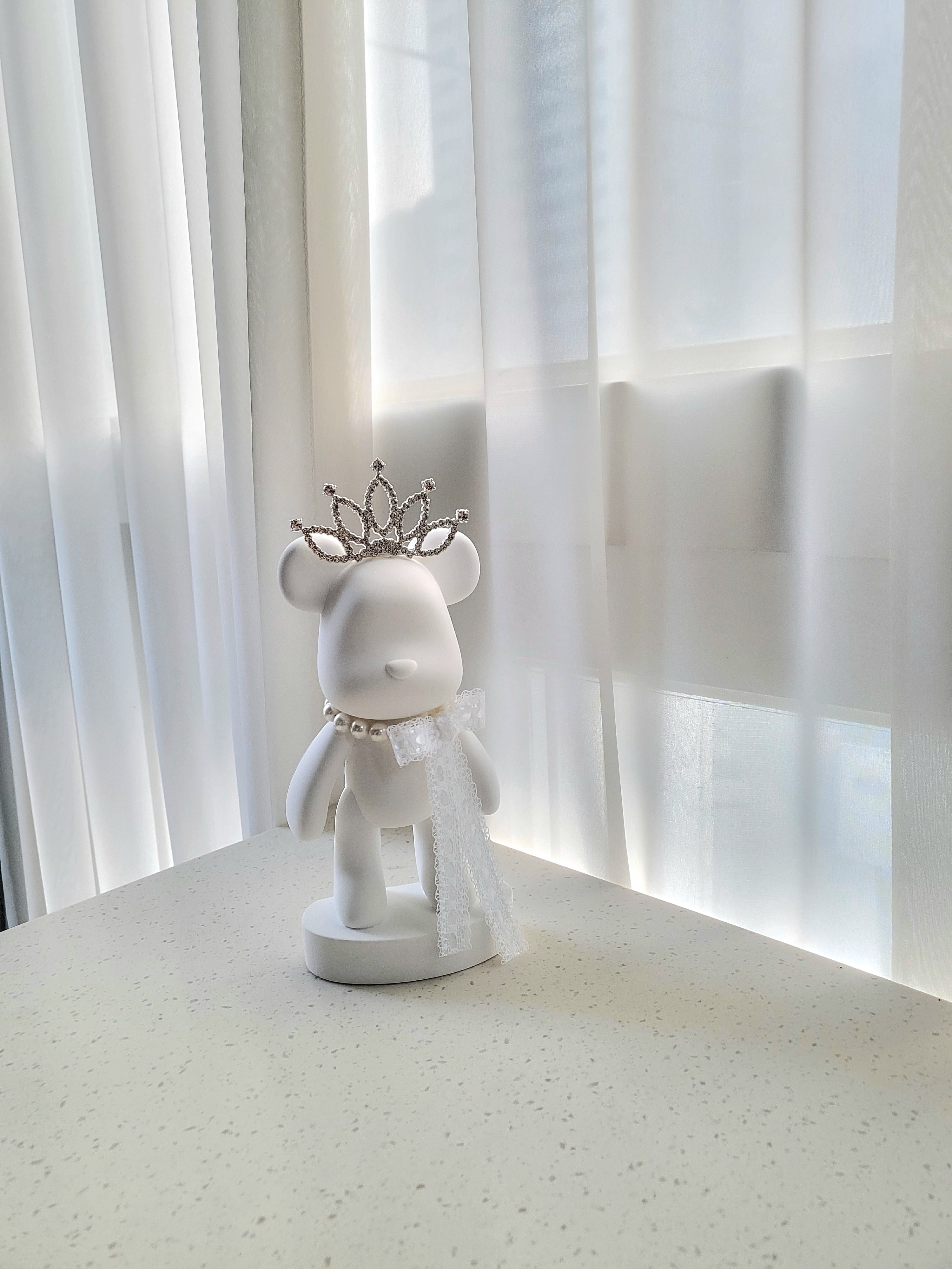 대형 베어브릭 빅베어 석고 방향제 인테리어 소품 집들이 선물 화이트 플라워