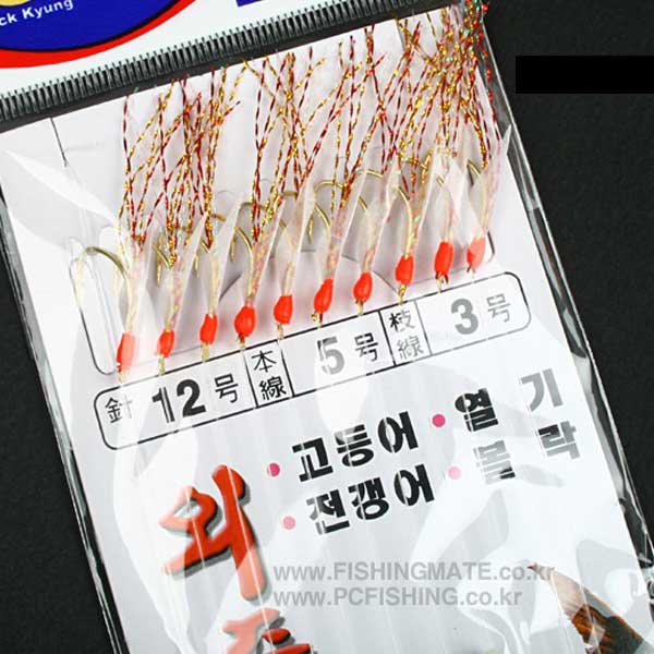 백경 어피외줄카드 열기 볼락 고등어 전갱이 메가리 가자미채비 낚시 카드채비 가지채비 12호 - 상세 이미지 2