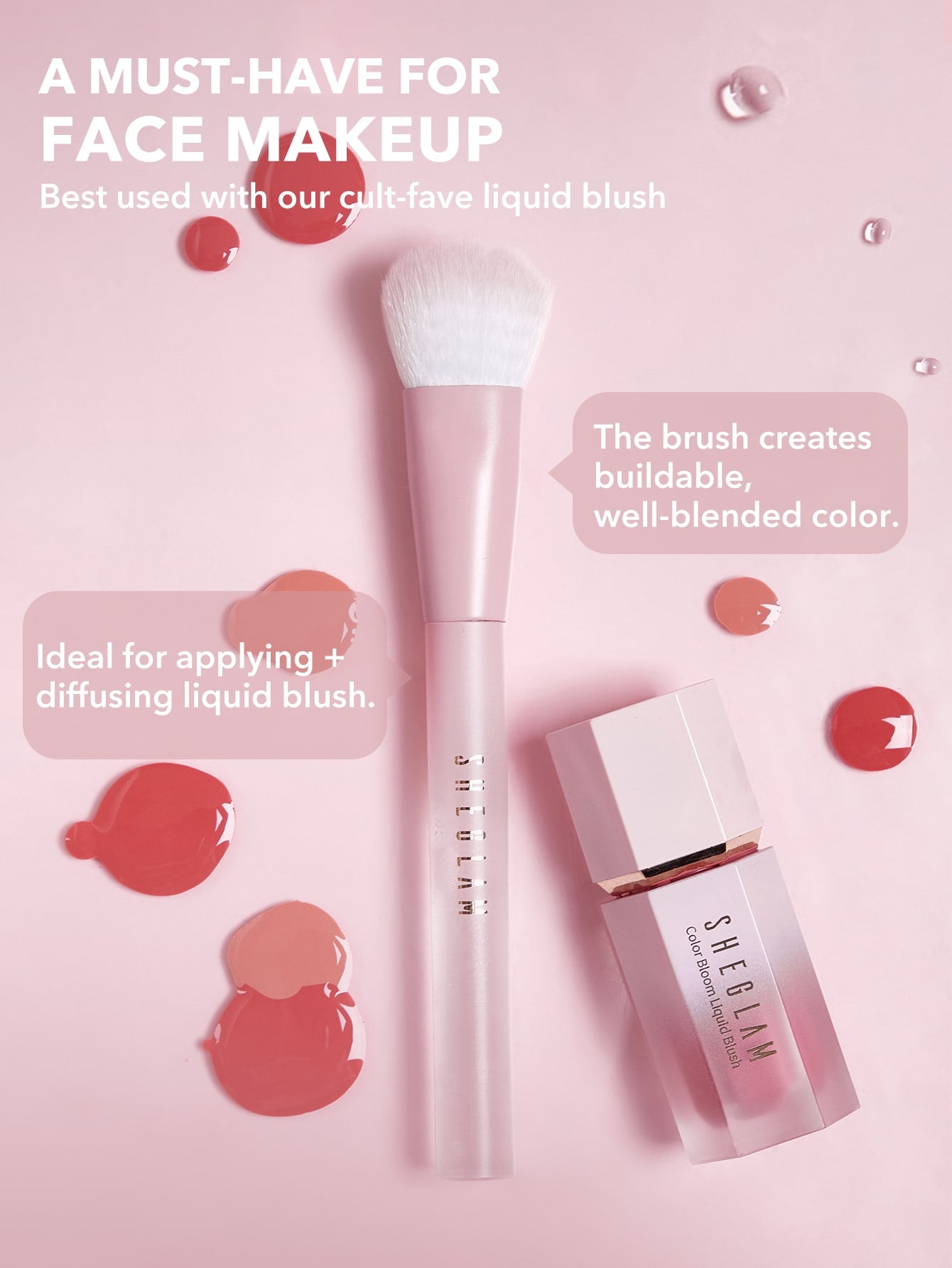 쉬글램 리퀴드 블러셔 전용 브러쉬 발바닥모양 브러시 SHEGLAM LIQUID BLUSH BRUSH - 상세 이미지 2