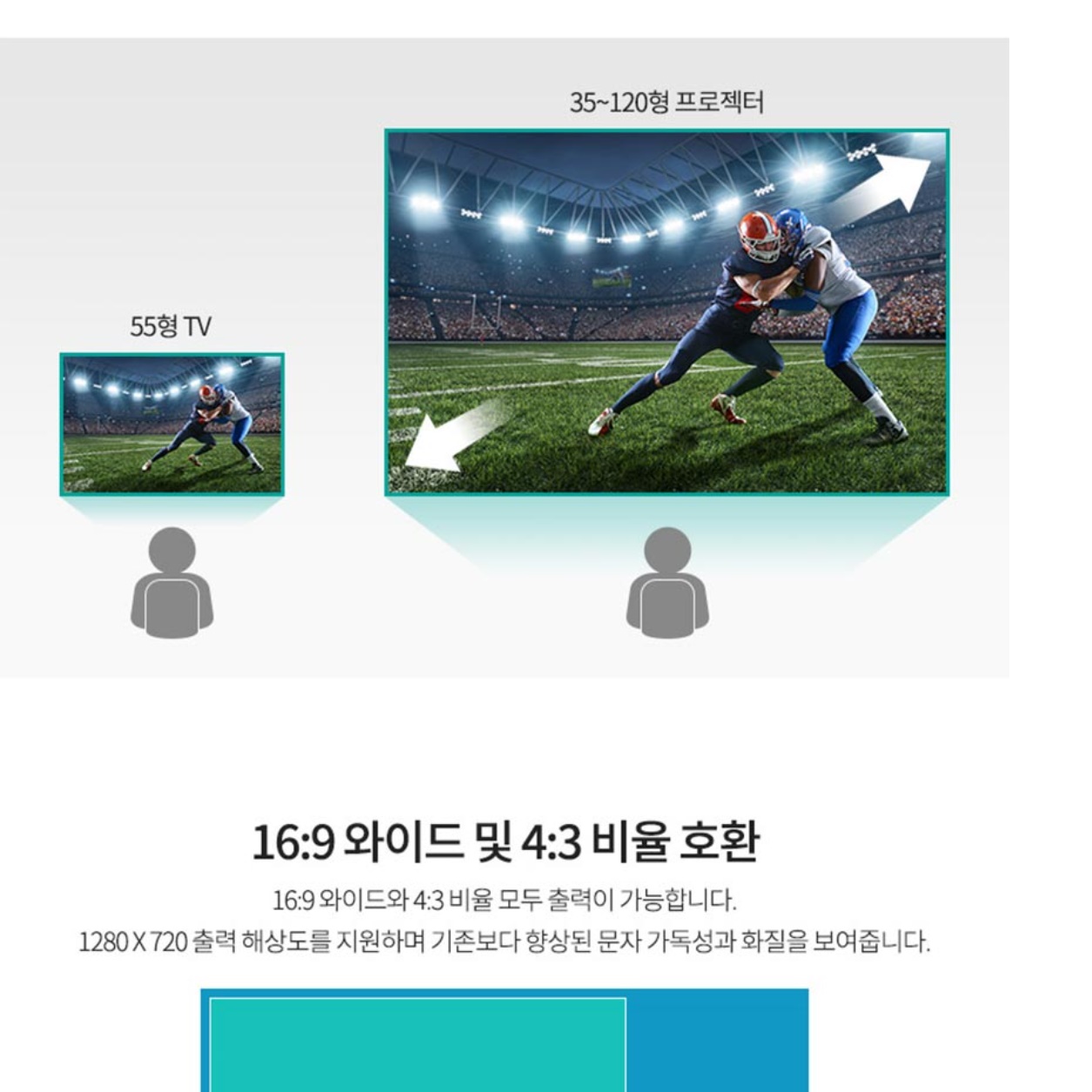 스마트빔프로젝터 업소용프로젝터 홈시네마 캠핑용프로젝터  - 상세 이미지 5