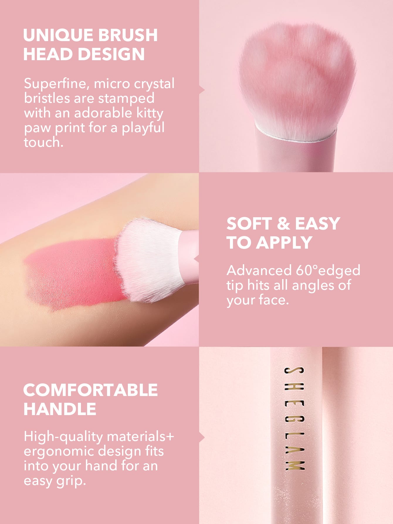 쉬글램 리퀴드 블러셔 전용 브러쉬 발바닥모양 브러시 SHEGLAM LIQUID BLUSH BRUSH - 상세 이미지 3