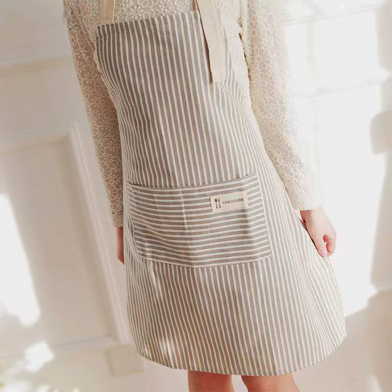 늘바론 방수 앞치마 주방 데님 바리스타 이쁜 카페 공방용 어린이집 미용실